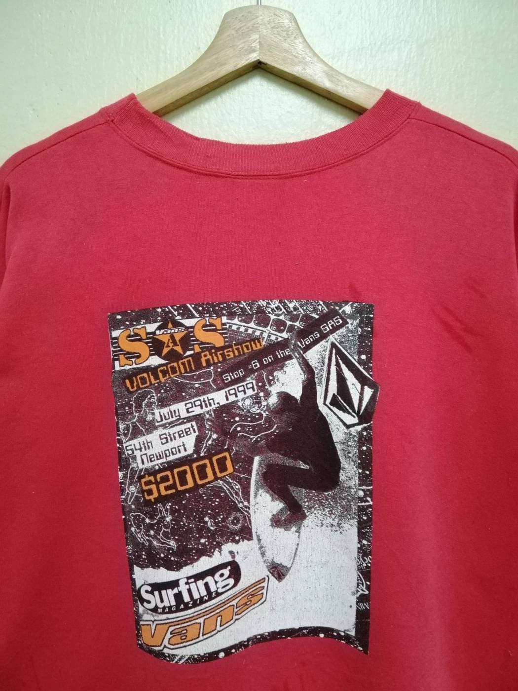 Vintage 90Er Jahre Vans Volcom Airshow Sweatshirt - Surfende Grafik von Jengvintagestore