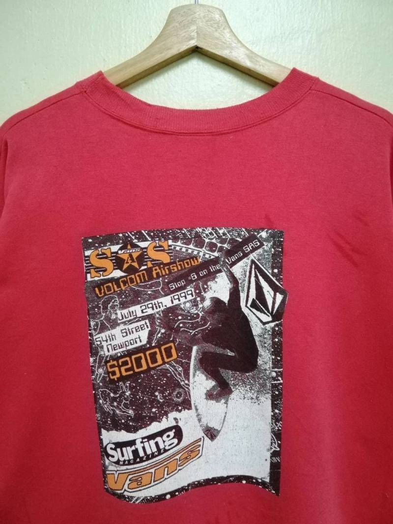 Vintage 90Er Jahre Vans Volcom Airshow Sweatshirt - Surfende Grafik von Jengvintagestore