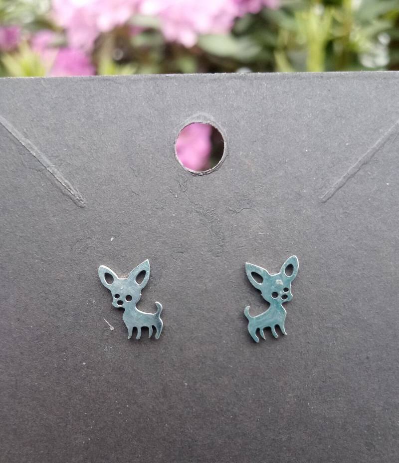 Chihuahua Kleine Ohrringe Chihuahuawelpe von JeniDregerArt