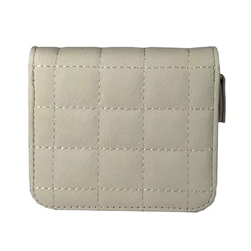 Jenngaoo Leder Geldbörse, Bunte PU Leder Geldbörsen, Großes Fassungsvermögen Damen Geldbörse, 2 Fach 8 Kartenfächer Reißverschluss Design Kreditkartenetui mit Fach, Faltbare (Beige) von Jenngaoo