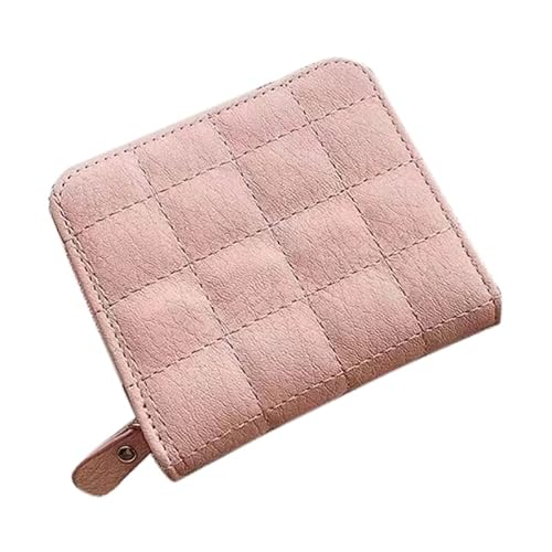 Jenngaoo Leder Geldbörse, Bunte PU Leder Geldbörsen, Großes Fassungsvermögen Damen Geldbörse, 2 Fach 8 Kartenfächer Reißverschluss Design Kreditkartenetui mit Fach, Faltbare (pink) von Jenngaoo