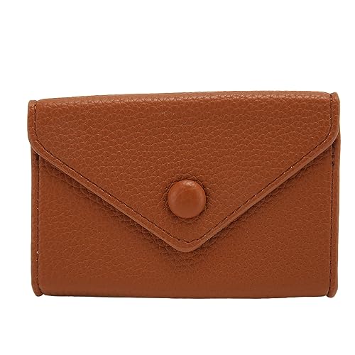 Jenngaoo Women Kreditkartenhalter, Kreditkartenbrieftasche PU Lederkartenkoffer RFID Blockierende Mini Damen Compact Accordion Wallets ID -Karten Slim Slots Kreditkarte Geldbörse mit 11 (Brown) von Jenngaoo