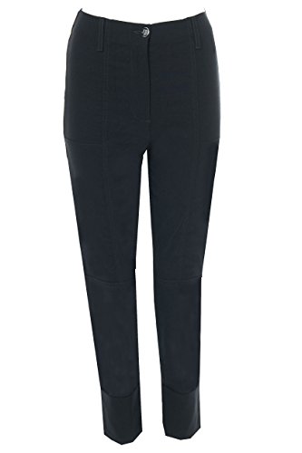 Jennifer Bryde Stretchhose 904 -Klassische Elegante schmale Hose mit großen Umschlag - Bengaline, schwarz (42) von Jennifer Bryde