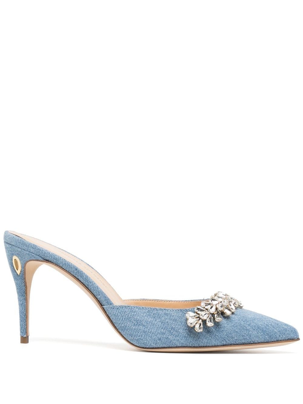 Jennifer Chamandi Crown Jewel Mules - Blau von Jennifer Chamandi