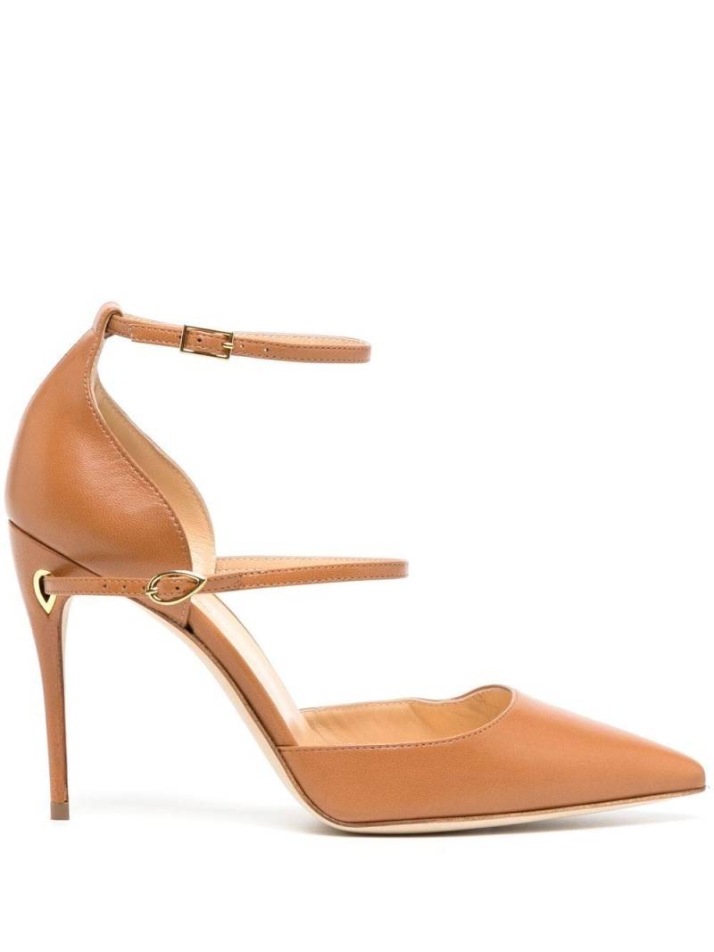 Jennifer Chamandi Enrico Pumps mit Knöchelriemen 105mm - Nude von Jennifer Chamandi