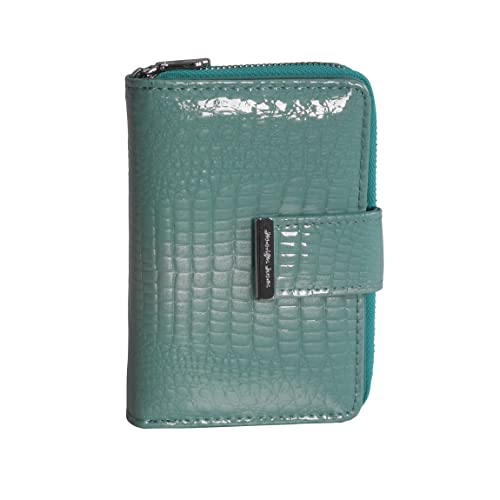 Damen-Geldbörse von Jennifer Jones - feines Mittelformat Portemonnaie Geldbeutel Börse Damenbörse Münzbörse echt-Leder (Türkis) - präsentiert von ZMOKA® von Jennifer Jones - präsentiert von ZMOKA