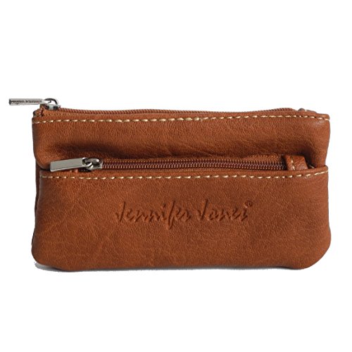 Jennifer Jones - Leder Schlüsseltasche Schlüsseletui Schlüssel Etui aus Leder präsentiert von ZMOKA® in versch. Farben (Cognac) von Jennifer Jones - präsentiert von ZMOKA