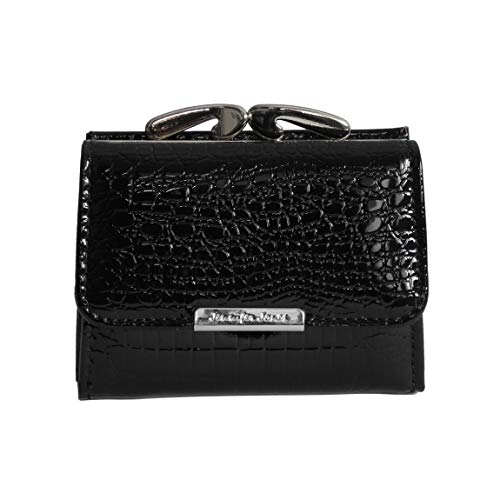 Jennifer Jones - Wild Things Only!!! kleine sehr feine Leder Mini Croco-Snake Damengeldbörse Portemonnaie in versch. Farben - präsentiert von ZMOKA® (Black) von Jennifer Jones - präsentiert von ZMOKA