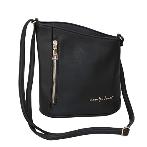 Jennifer Jones - kleine -DamenHandtasche Clutch Umhängetasche Abendtasche Ausgehtasche Schultertasche - präsentiert von ZMOKA® in versch. Farben (Schwarz) von Jennifer Jones - präsentiert von ZMOKA