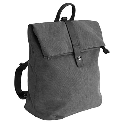 Moderner Canvas City Rucksack von Jennifer Jones - sehr geräumiger Damenrucksack Damentasche Woman's Bag (Grau) - präsentiert von ZMOKA® von Jennifer Jones - präsentiert von ZMOKA