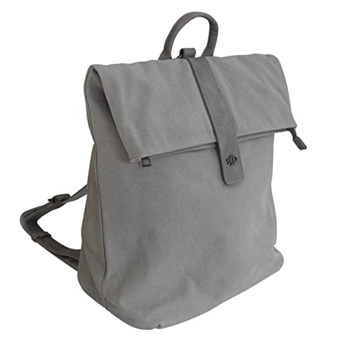 Moderner Canvas City Rucksack von Jennifer Jones - sehr geräumiger Damenrucksack Damentasche Woman's Bag (Hellgrau) - präsentiert von ZMOKA® von Jennifer Jones - präsentiert von ZMOKA