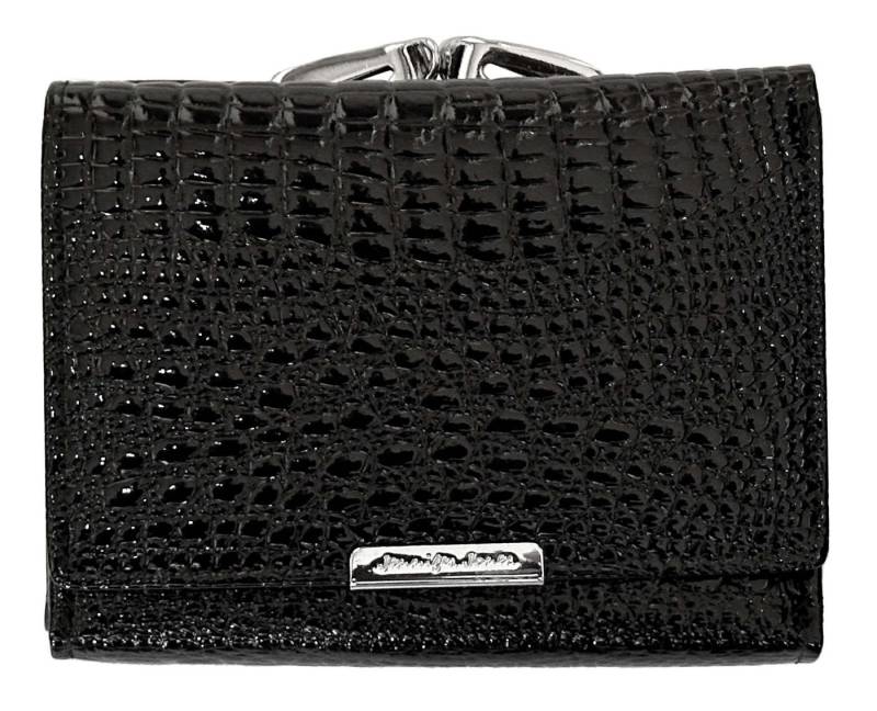 Jennifer Jones Bügelbörse Geldbeutel-RFID-Small Kroko-Design 6 CC-Slots und Bügel-Kleinfach von Jennifer Jones