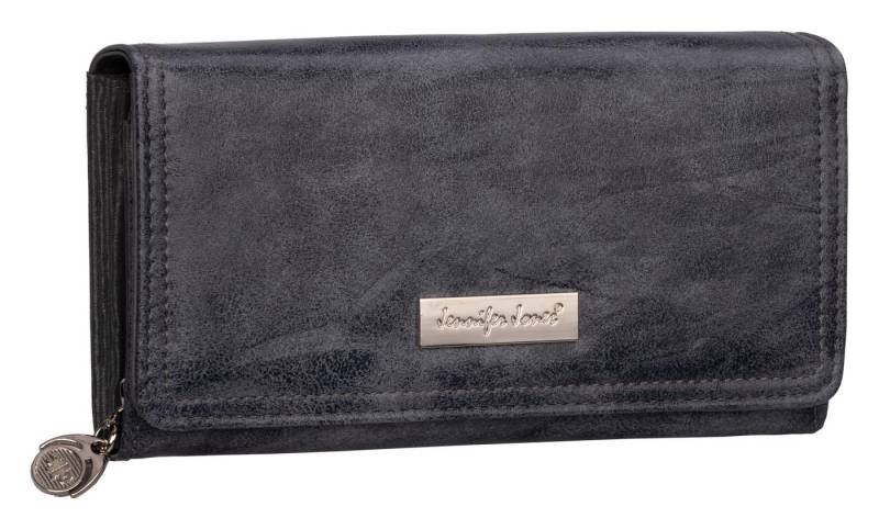 Jennifer Jones Geldbörse JENNIFER JONES Damen Geldbörse Portemonnaie Grau, Damen Geldbörse klappbar mit Reißverschluss Portemonnaie Geldbeutel von Jennifer Jones