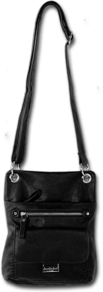 Jennifer Jones Schultertasche Jennifer Jones Kunstleder Tasche Damen (Schultertasche, Schultertasche), Damen Tasche schwarz von Jennifer Jones