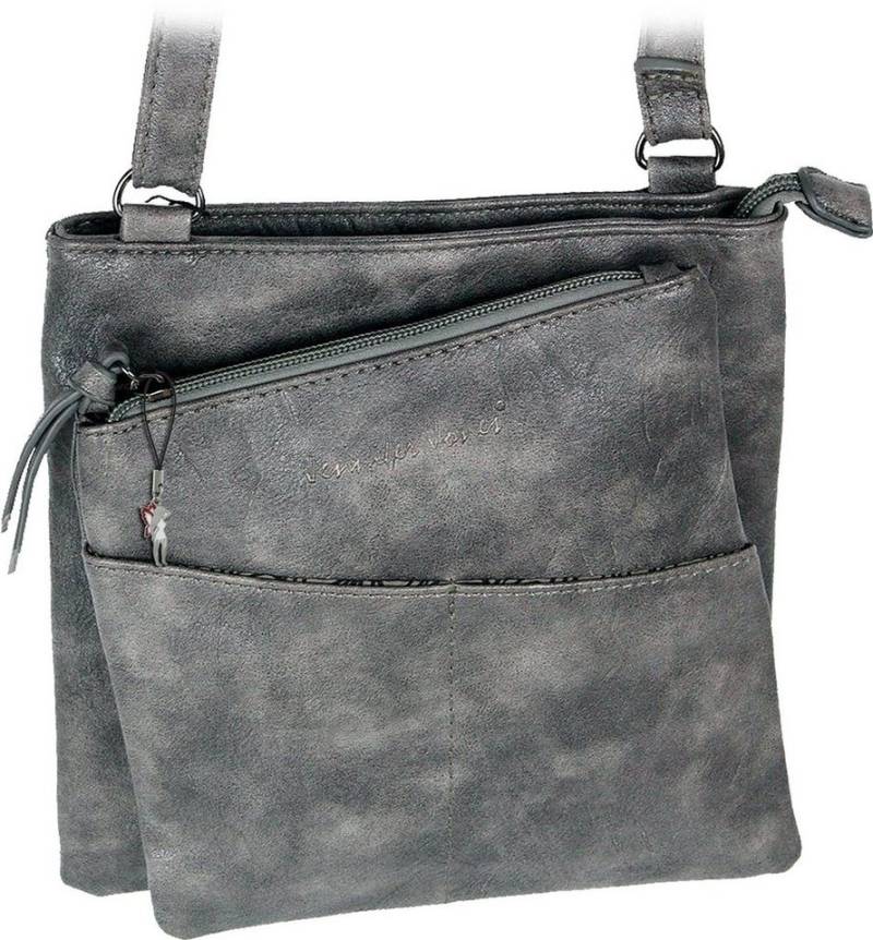 Jennifer Jones Umhängetasche Jennifer Jones Damen Umhängetasche (Umhängetasche), Damen Umhängetasche, Abendtasche Kunstleder, grau ca. 21cm x ca. 21cm von Jennifer Jones