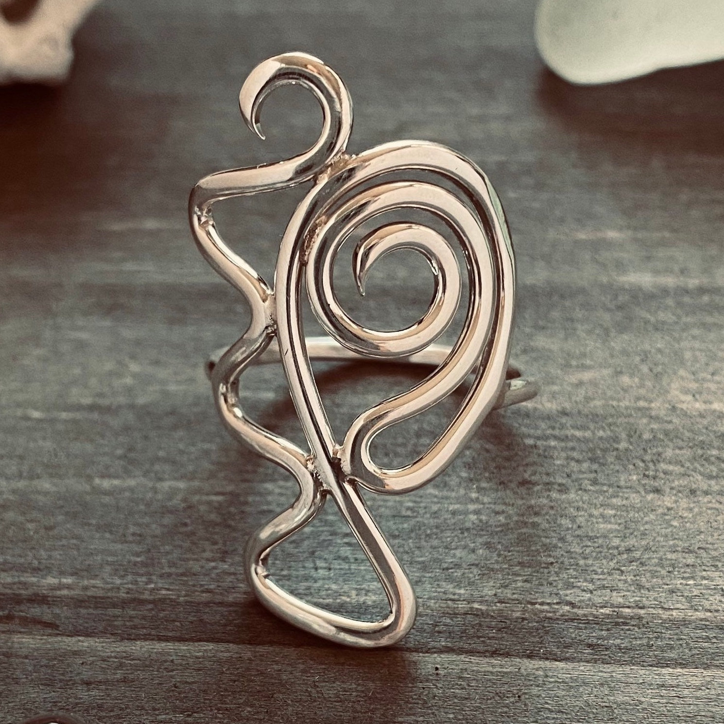 Boho Chic Große Spirale Statement Ring in .925 Sterling Silber Made Canada Boho Chic Große Spirale Statement Ring in .925 Sterling Silber Made Canada von JenniferWoodJewelry