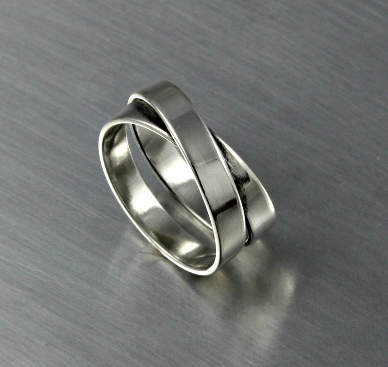 Handgemachte Sterling Silber Überlappende Ring, Wickelring, Cross Over Criss Ring Handgemachte Sterling Silber Überlappende Ring, Wickelring, Cross Over Criss Ring von JenniferWoodJewelry