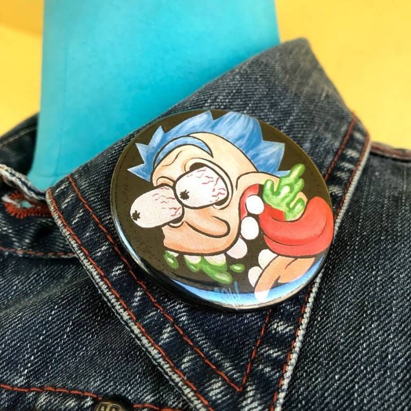 2" Knopf Jennifiedart Rick Fink von JennifiedArt