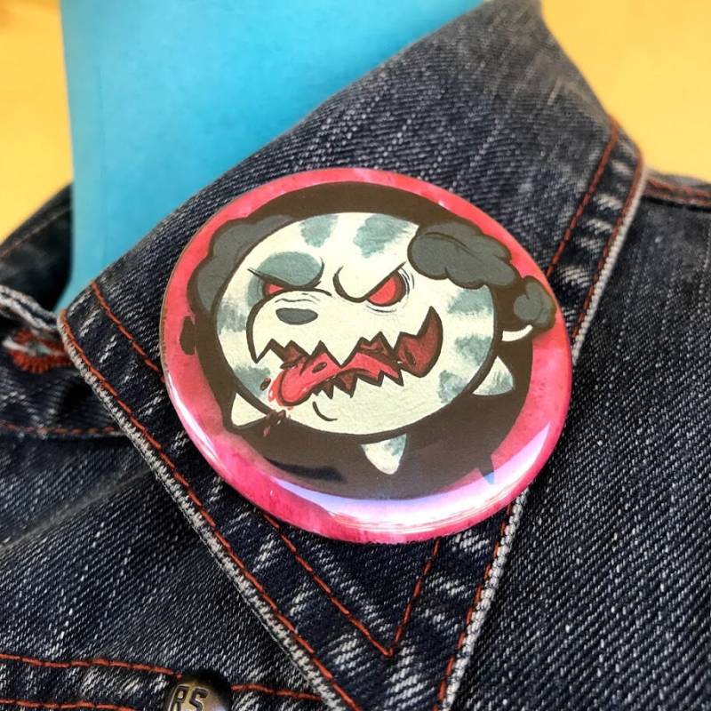 2" Knopf Jennifiedart Watermelon Dog von JennifiedArt