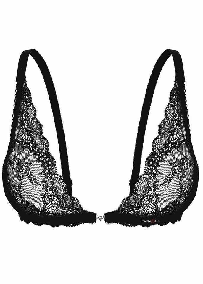Jenny-Bell Bügelloser BH Playfull BH bügellos schwarz ML-75D-E, 80C-D, 85B-C (Triangel BH, 1-tlg., Spitze/Netz) von Jenny-Bell
