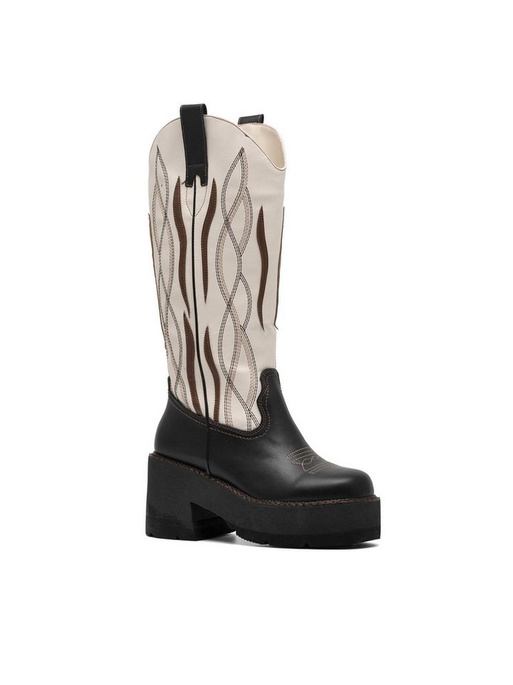 Jenny Fairy Jenny Fairy Cowboystiefel Damen WS22235-03 Weiß, Schwarz Cowboystiefel von Jenny Fairy
