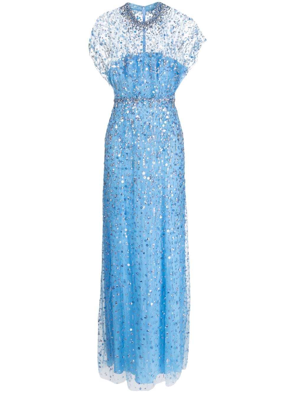 Jenny Packham Abendkleid mit Pailletten - Blau von Jenny Packham