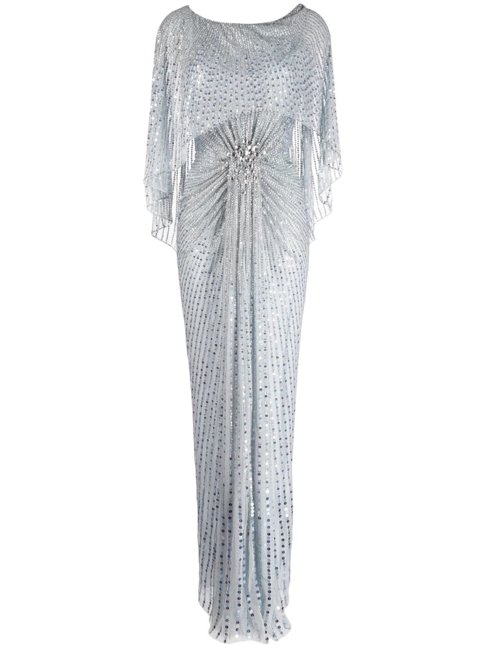 Jenny Packham Abendkleid mit Pailletten - Blau von Jenny Packham