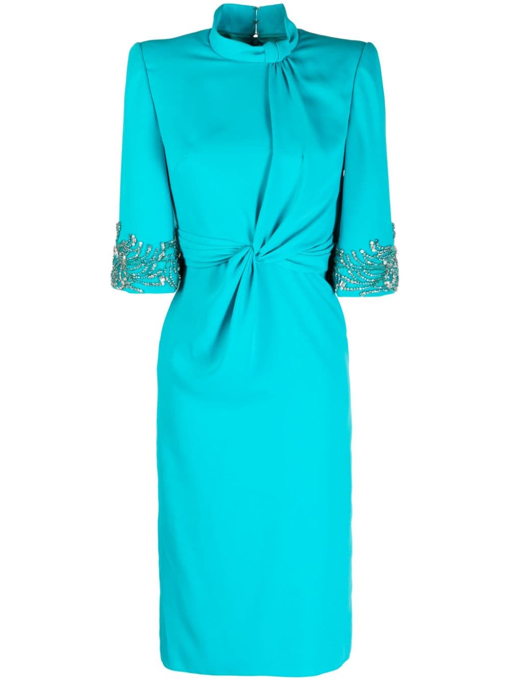 Jenny Packham Drapiertes Midikleid - Blau von Jenny Packham