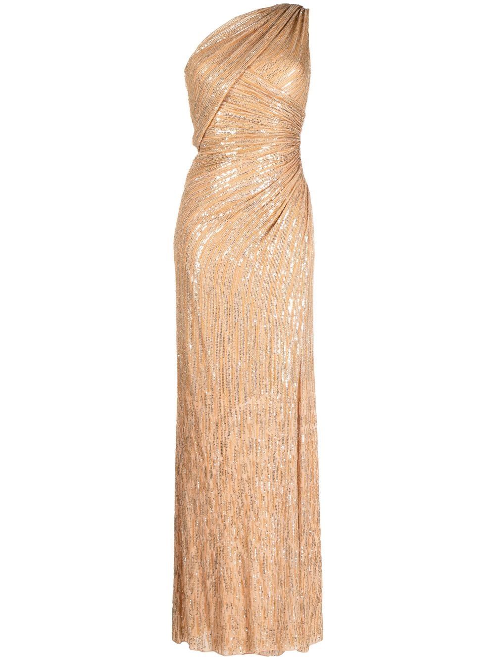 Jenny Packham Einschultriges Paillettenkleid - Braun von Jenny Packham