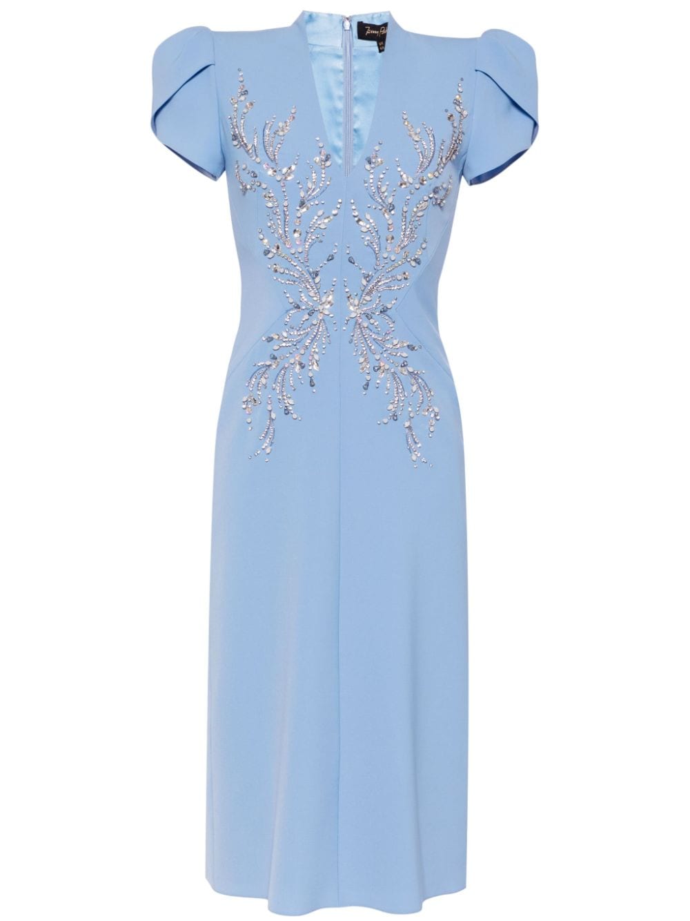 Jenny Packham Firefly Midikleid mit Kristallverzierung - Blau von Jenny Packham