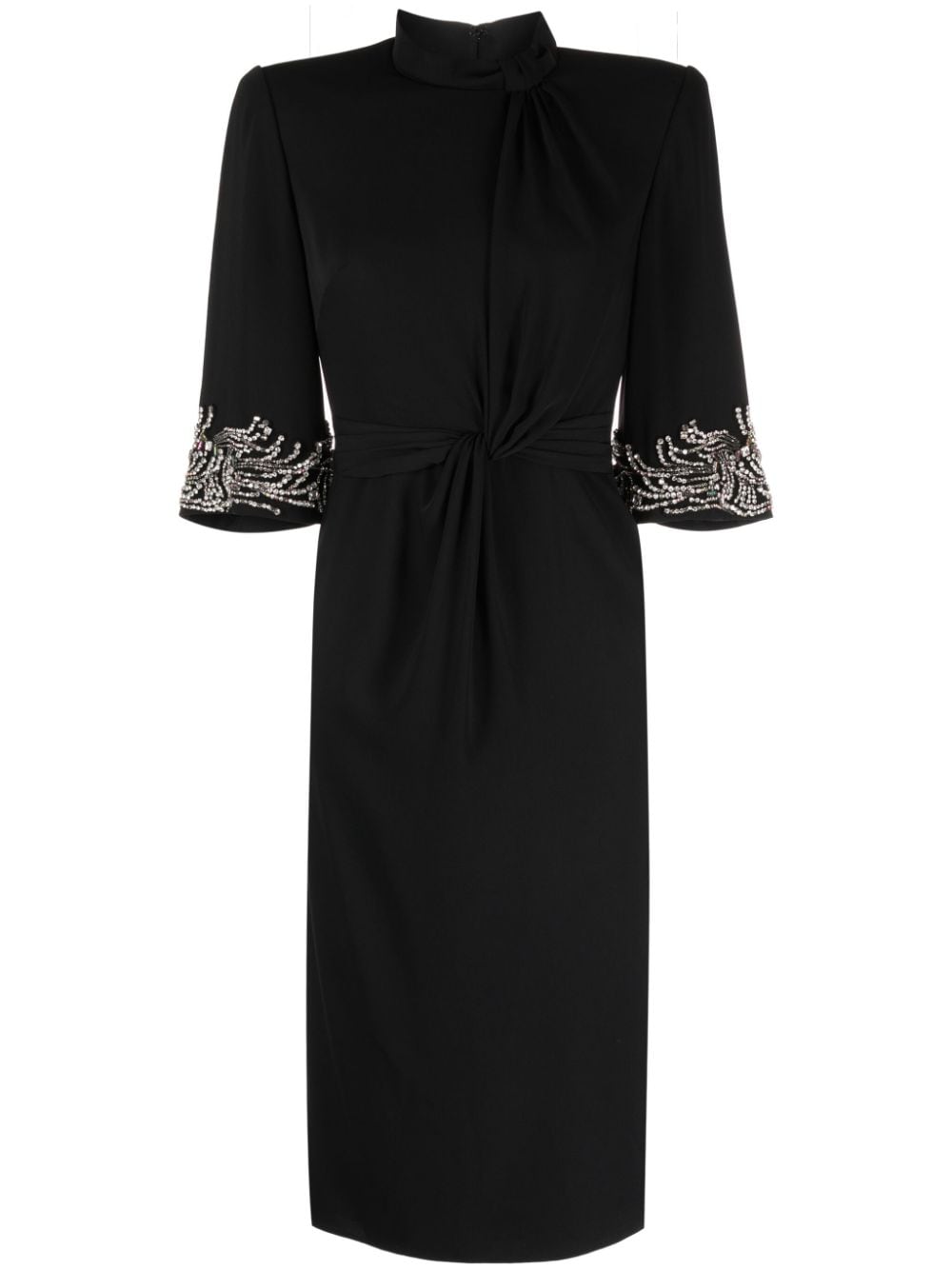 Jenny Packham Lily Midikleid mit Kristallen - Schwarz von Jenny Packham