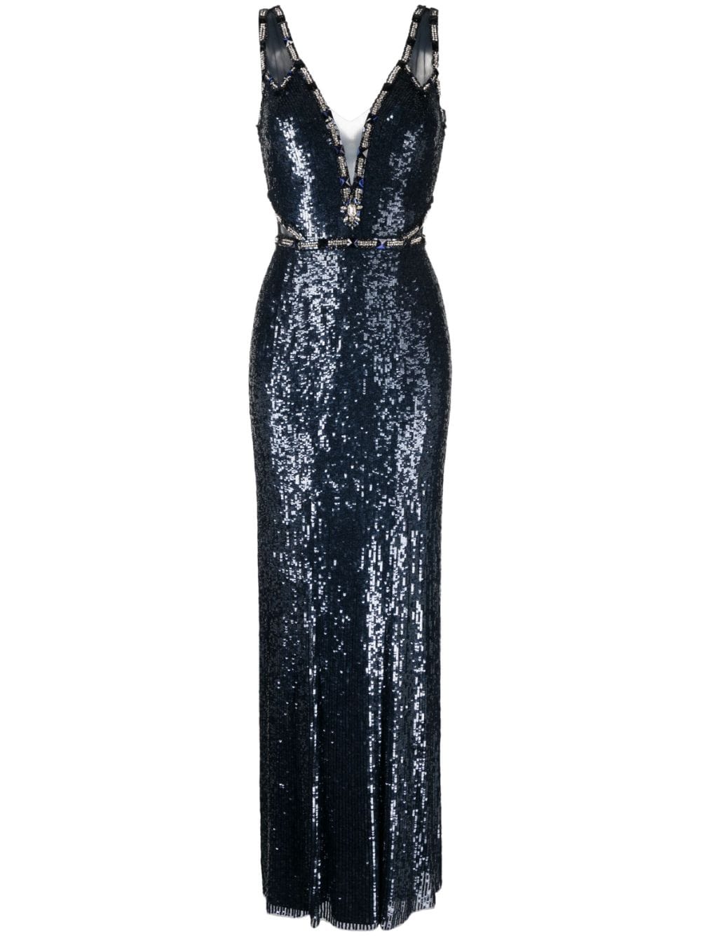 Jenny Packham Maxikleid mit Pailletten - Blau von Jenny Packham