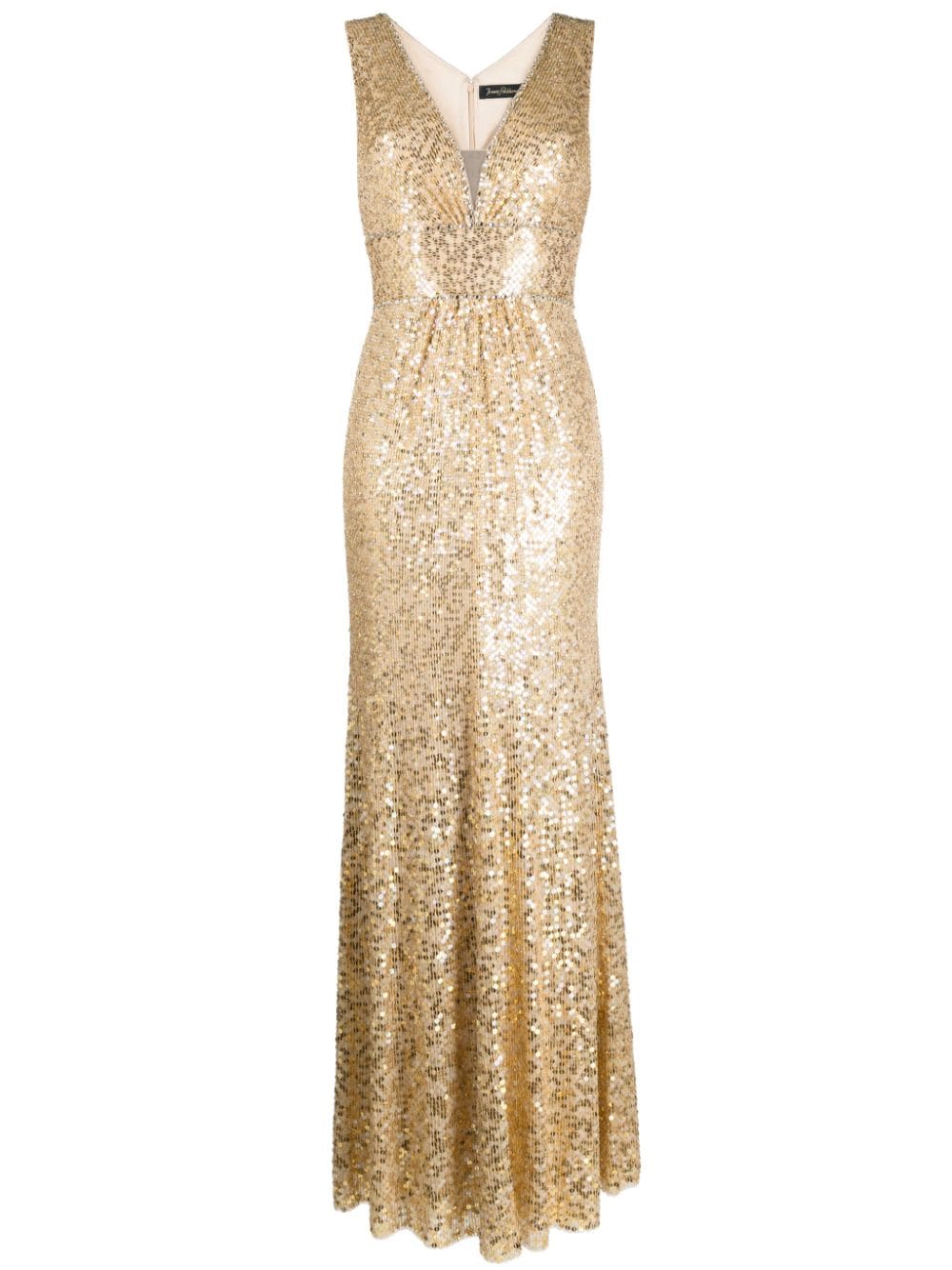 Jenny Packham Maxikleid mit Pailletten - Gold von Jenny Packham