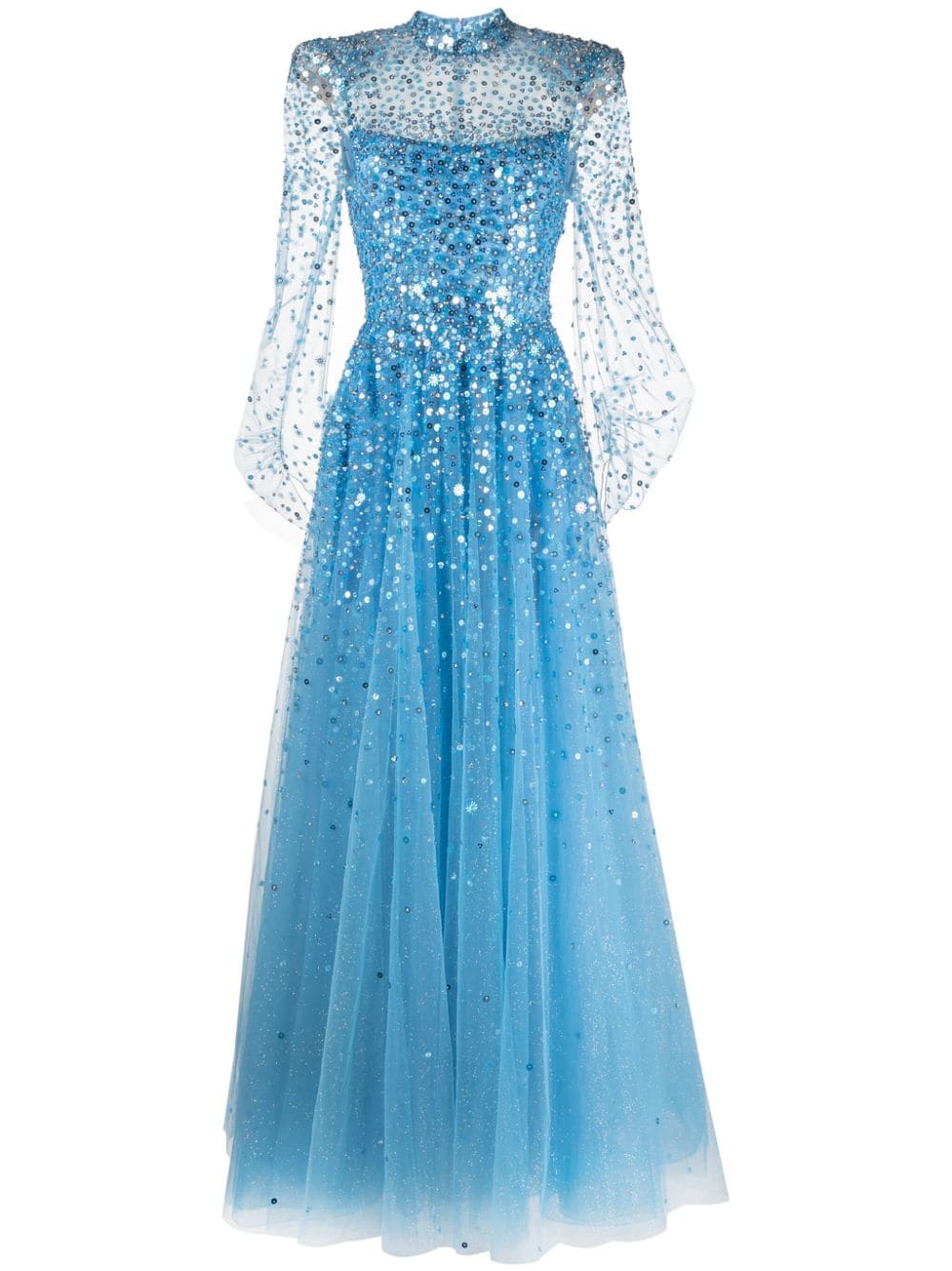 Jenny Packham Meadow Sweet Abendkleid mit Pailletten - Blau von Jenny Packham