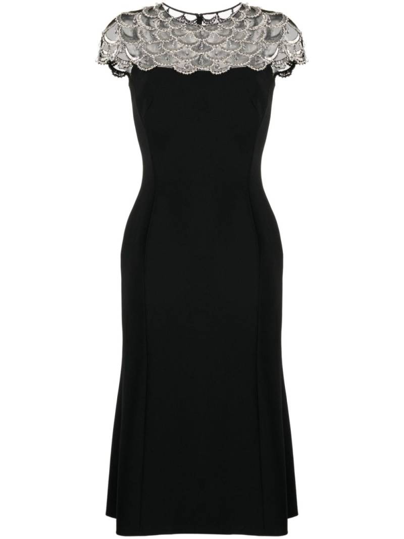 Jenny Packham Midikleid mit Perlen - Schwarz von Jenny Packham