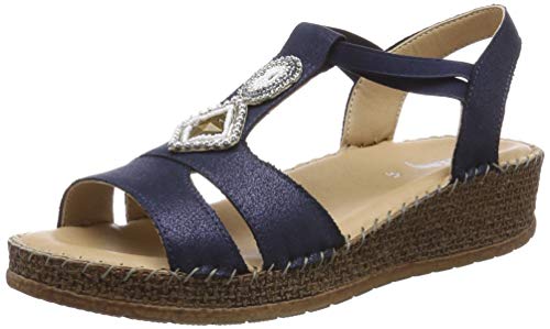 Jenny Damen Marrakesch 2217732 T-Spangen Sandalen, (Blau 02), 40 EU von Jenny