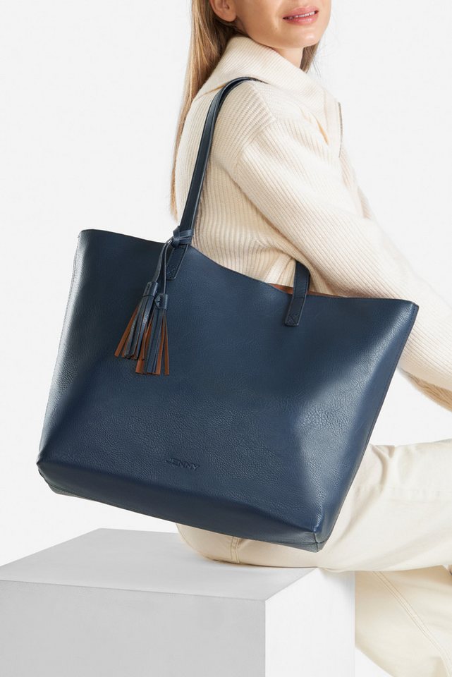 Jenny Handtasche JENNY Große Shoppertasche JNY-M-009-07 blau von Jenny