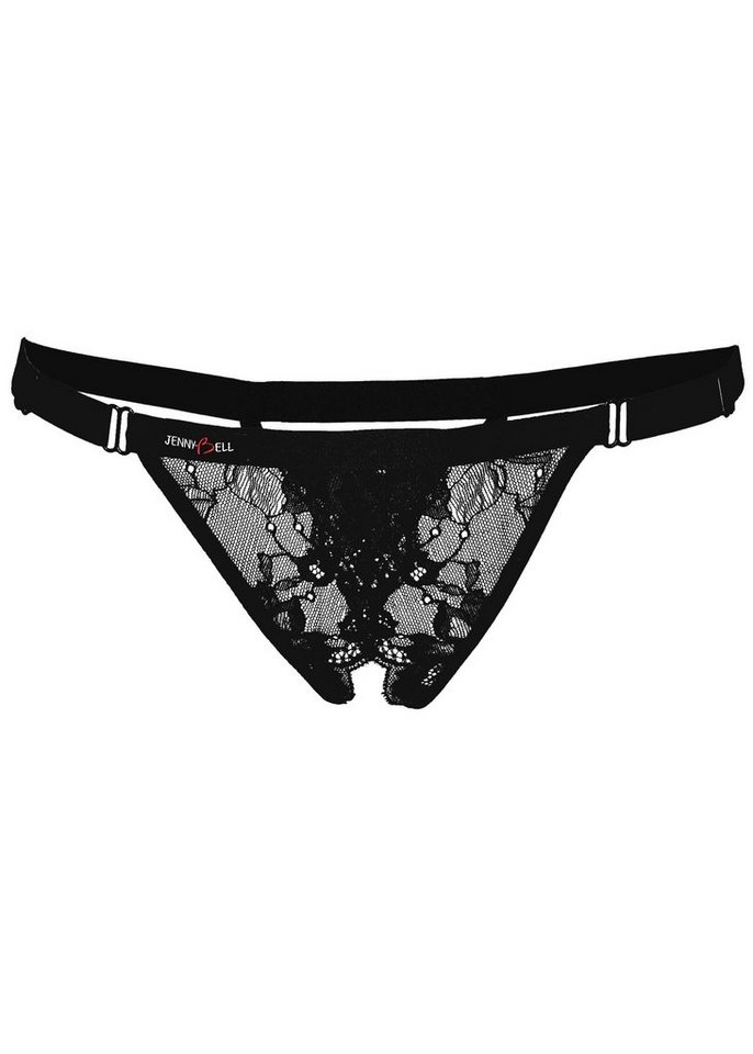 Jenny-Bell String Secrets Ouvert String schwarz (Ouvert String, 1-St., Spitze) von Jenny-Bell