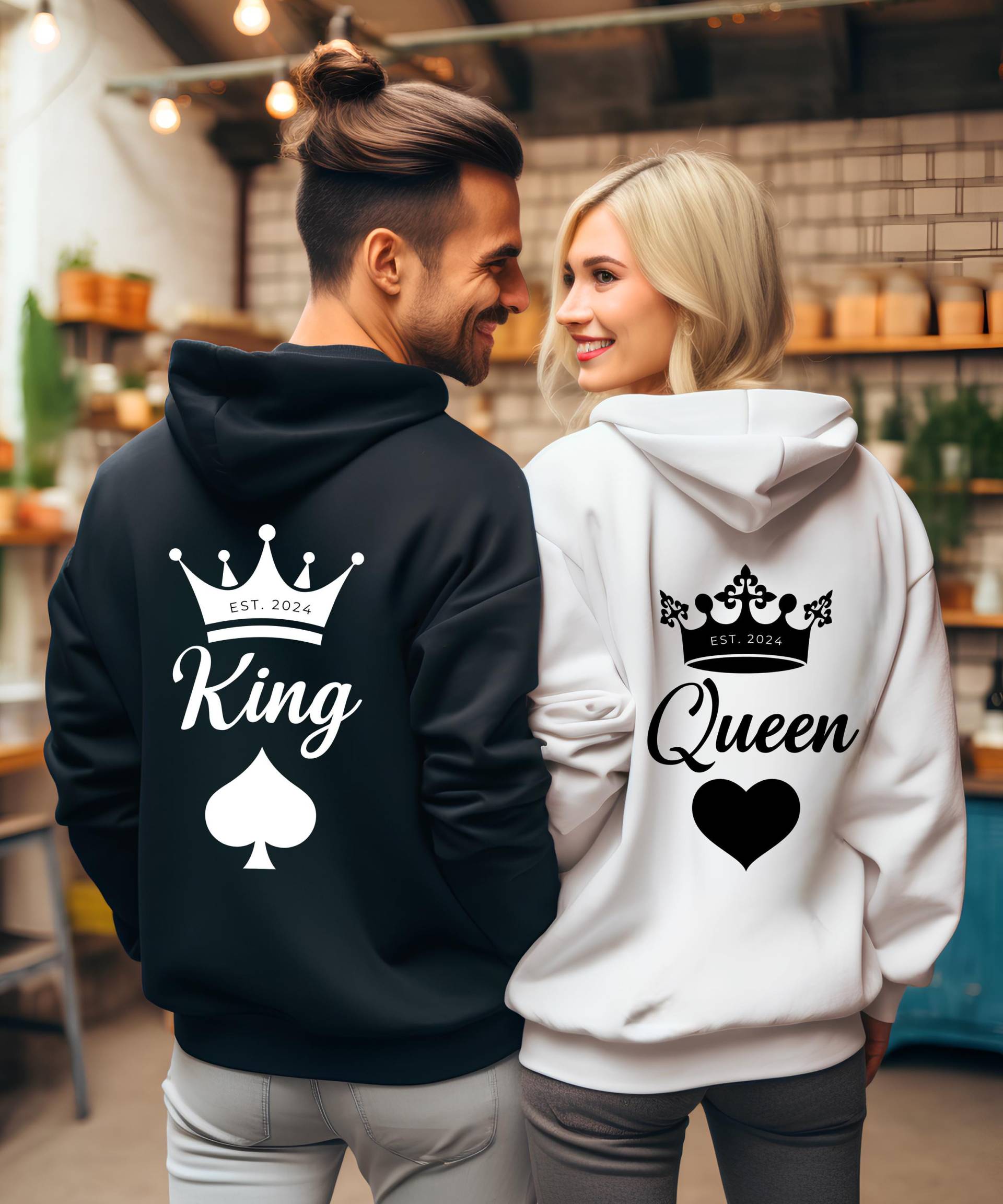 Personalisierter Hoodie, Personalisiertes Geschenk, Partner Valentinstag, Geschenk Freundin, Paar King & Queen, Königin Personalisierter Hoodie, Personalisiertes Geschenk, Partner Valentinstag, Geschenk Freundin, Paar King & Queen, Königin von JennyEngelDesign