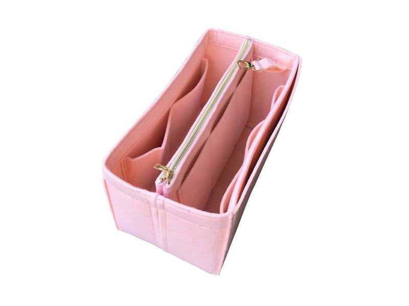 Anpassbare Organizer | Mit Abnehmbarer Reißverschluss-Tasche, Tote Filz Geldbörse Einsatz, Kosmetik Make-Up Windel Handtasche Gold Goldene von JennyKrafts