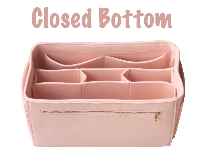 Anpassbare Veranstalter | W Abnehmbare Fächer Geschlossen Unten Tote Filz Geldbörse Einfügen Kosmetik Make-Up Windel Handtasche Reißverschlusstasche von JennyKrafts