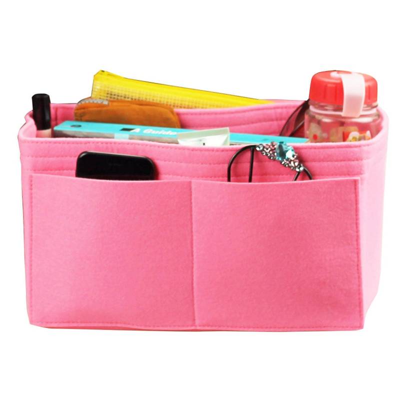 Anpassbarer, Schneller Organizer | Mit Milchwasserflaschenhalter, Tragefilz-Geldbeuteleinsatz, Kosmetik-Make-Up-Windelhandtasche von JennyKrafts