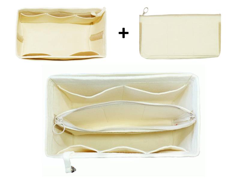 Anpassbarer Geldbörsen-Organizer | Mit Abnehmbarer Reißverschluss-Tasche, Taschen-Filz-Geldbeutel-Einsatz, Kosmetik-Make-Up-Windel-Handtasche Mit von JennyKrafts