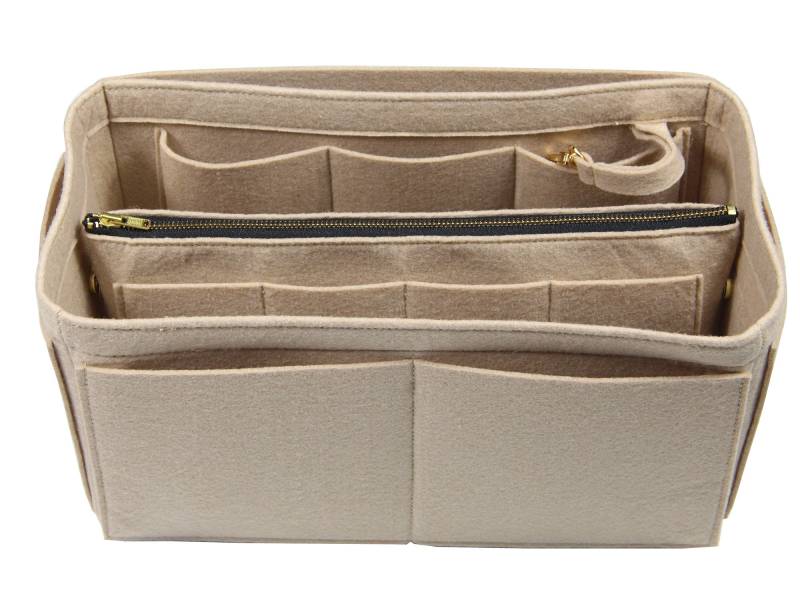 Anpassbarer Organizer | 3 Mm Filz, Abnehmbarer Beutel Mit Metall-Reißverschluss, Tascheneinsatz, Kosmetik-Make-Up-Windel, Belongings Bag von JennyKrafts