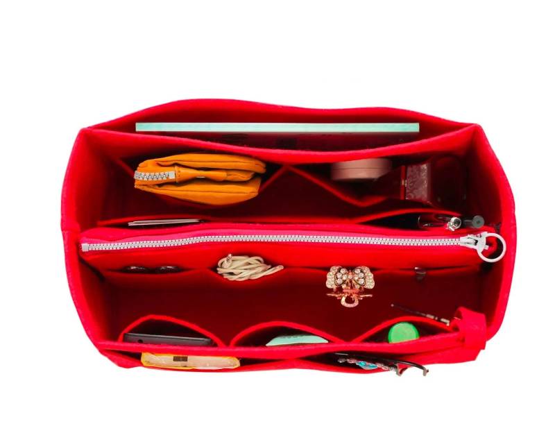 Anpassbarer Veranstalter | Mit Abnehmbarer Reißverschluss-Tasche, Tote Filz Geldbörse Insert Kosmetik Make-Up Windel Handtasche Habseligkeiten Mit von JennyKrafts