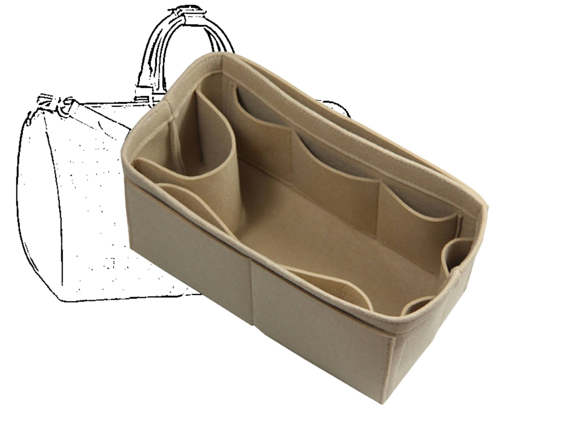 Für [Keepall 35 45 50 55 60] Organizer | 3 Mm Filz, Flaschenhalter, Tote Geldbörse Insert Liner Duffel Bag von JennyKrafts