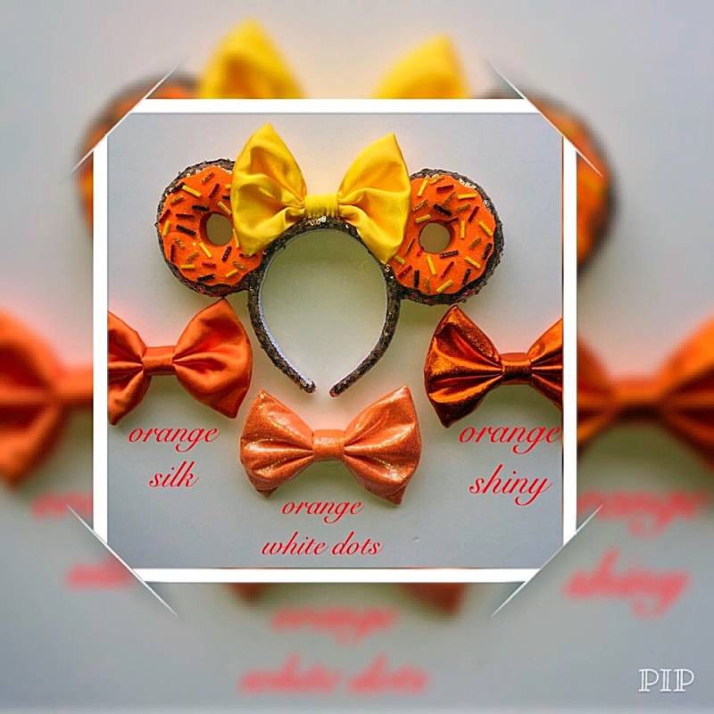 Berliner Streusel Pailletten Orange Glasur Schön Orange, Gelbe Schleife, Die Ohren Minnie von JennyLolaEars