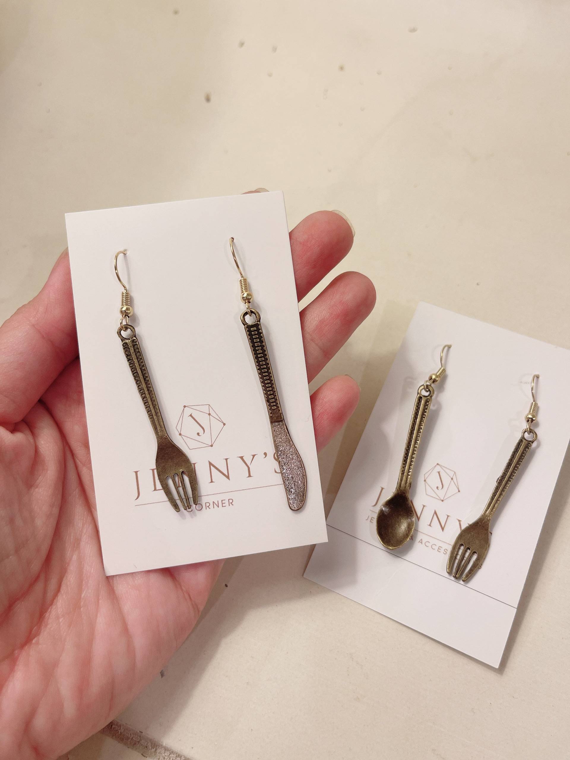 Besteck Ohrringe - Messer Und Gabel Löffel Miniatur Besteck Ohrringe - Messer Und Gabel Löffel Miniatur von Jennycorner