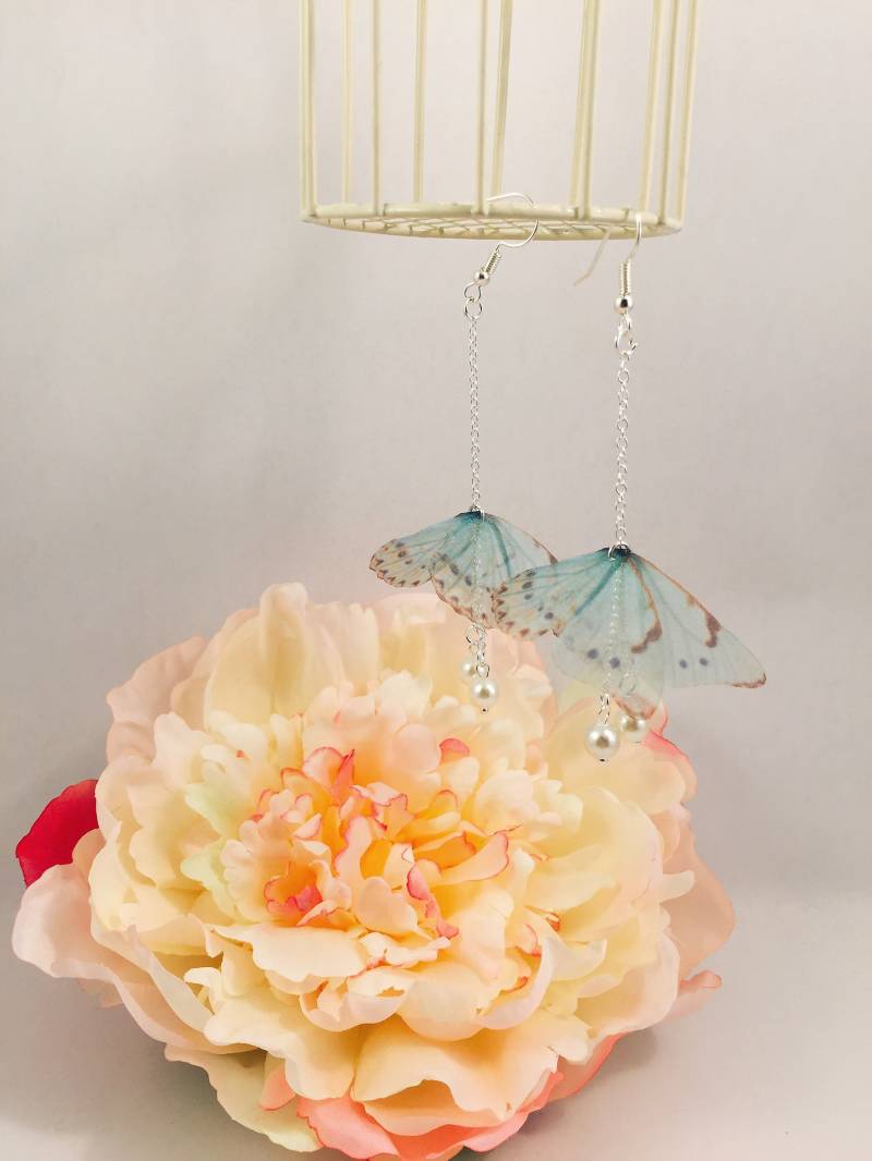 Lange Schmetterling Tropfenohrringe Mit Kunstperle | Ohrringe Baumeln Lange Schmetterling Tropfenohrringe Mit Kunstperle | Ohrringe Baumeln von Jennycorner