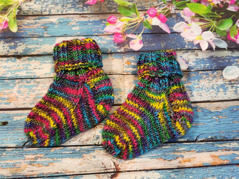 Babysocken Gr50/56 Söckchen Wollsocken Handgestrickt Geburt Geschenk von JennysWollkistchen